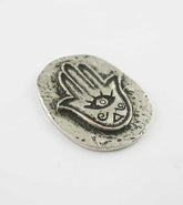 Hamsa-Hand-Taschenstein aus bleifreiem Zinn